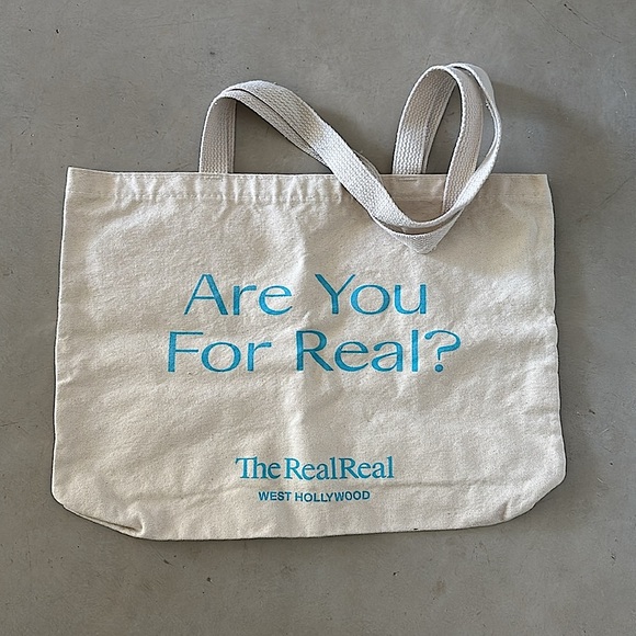 The RealReal West Hollywood “Are You For Real?” Tote Bag - Picture 1 of 10